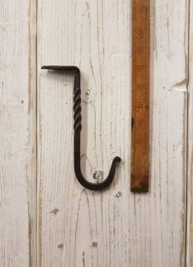 Plant Hanger Door Hanging Nail In Twisted Hand Forged Black Bees Wax 180mm