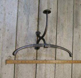 Clothes Hanger Jacket HOTEL PARIS Cast Antique Iron 400mm