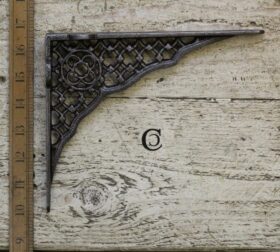 Shelf Bracket JALI LATTICE Cast Antique Iron 166mm x 205mm