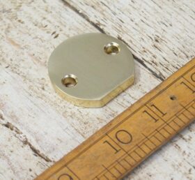 End Cap Disc for Mop Stick Hand Rail Section Brass 44mm Diameter
