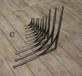 Shelf Bracket GALLOWS Hand Forged Penny End Antique Iron 125mm x 125mm
