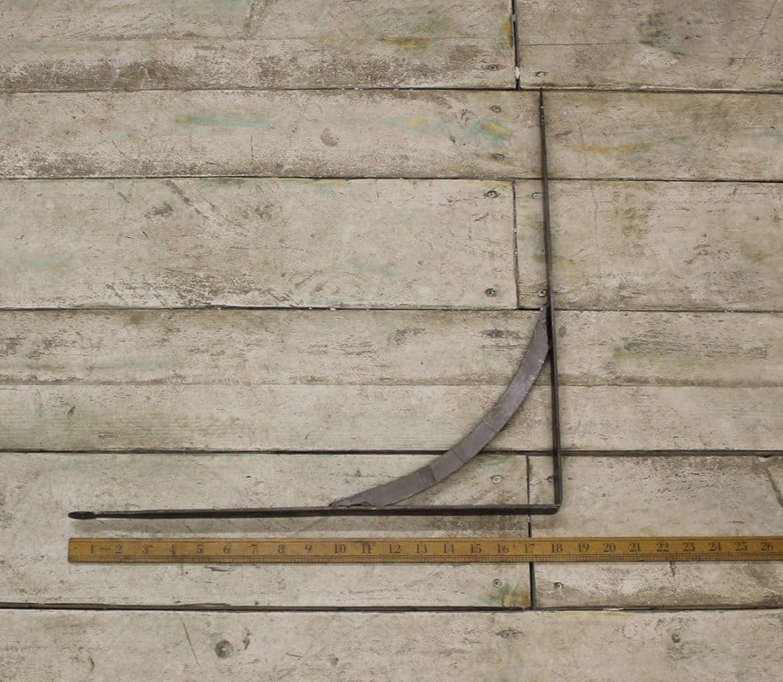 Shelf Bracket GALLOWS Hand Forged Penny End Antique Iron 450mm x 450mm TBD