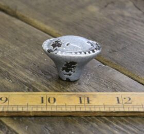 Knob Oval Grey Dist'd Crackle Glaze Ceramic - see A119.KA