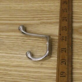 Hat & Coat Hook Double Chrome on Solid Brass 90mm