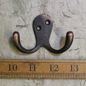 Robe Hook Double Cast Antique COPPER 50 x 70mm