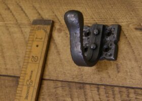 Coat Hook Riveted to Base Antique Iron 55mm
