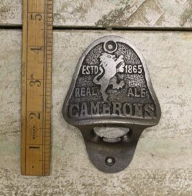Bottle Opener Wall Mounted CAMERONS Antique Iron