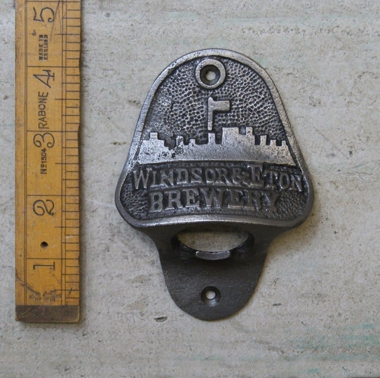 Bottle Opener Wall Mounted WINDSOR & ETON Cast Antique Iron