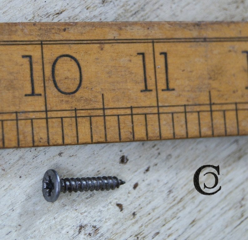Wood Screw Pozi Flat Antique Iron Countersunk 6g x 3.5mm x 20mm