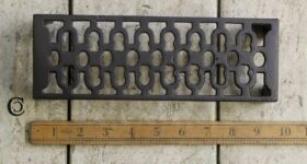 Air Brick Single Cast Iron Satin Black 235mm x 80mm x 50mm