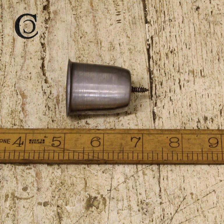 Candle Holder Cup with Wood Screw Antique Iron 25mm - Image 2