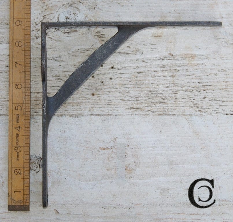 Shelf Bracket GALLOWS Plain Lugs Cast Antique Iron 208mm x 208mm