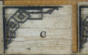 Shelf Bracket Art Deco LAWRIE Cast Antique Iron 255mm x 310mm