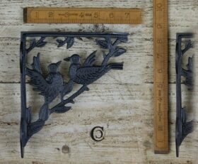 Shelf Wall Bracket 2 Birds Cast Antique Iron 206mm x 175mm