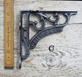 Shelf Bracket J LITTLE & SON Cast Antique Iron 152mm x 152mm