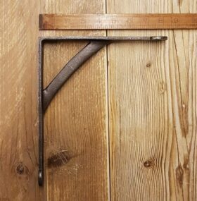 Shelf Bracket GALLOWS Penny End Cast Antique Iron 200mm x 225mm