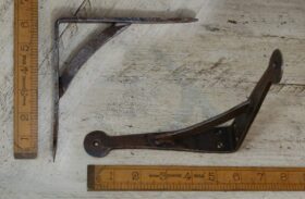Shelf Bracket GALLOWS Hand Forged Penny End Antique Iron 150mm x 150mm