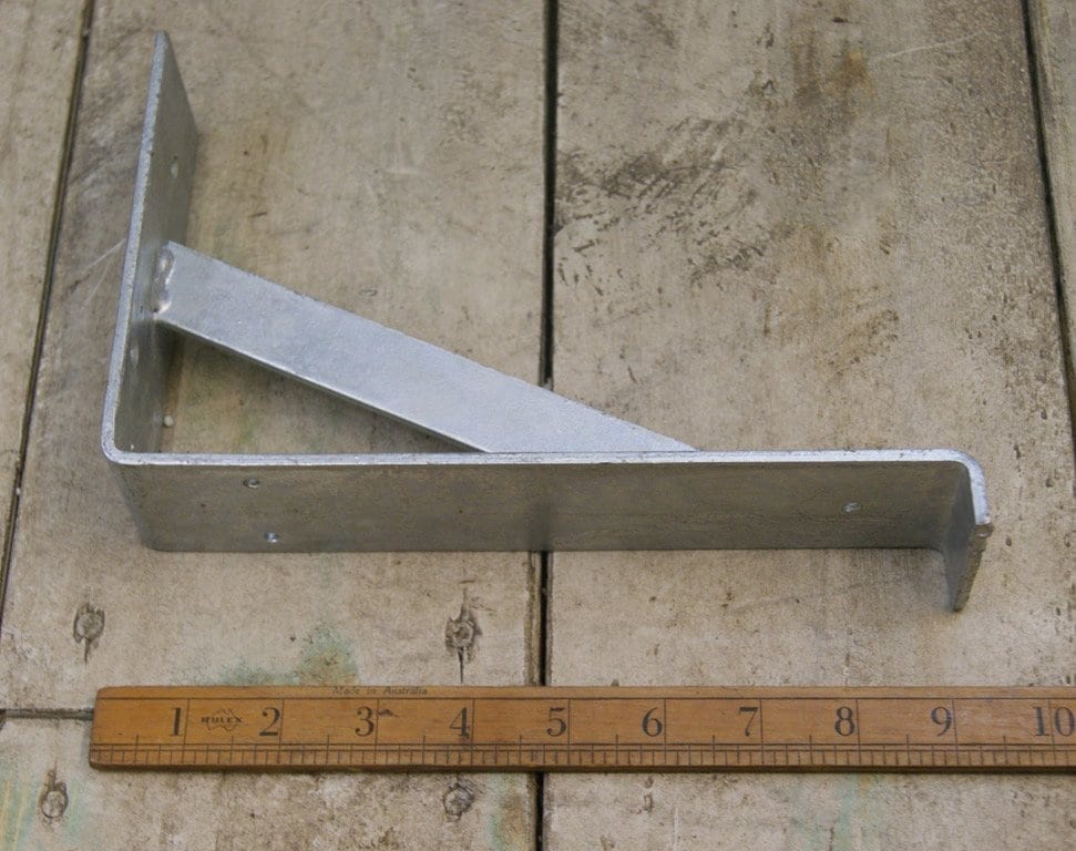 Shelf Bracket Window Box UTILITY Brace Lip Galv 150mm x 225mm