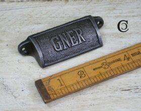 Cup Pull Handle GNER Square Design Cast Antique Iron 98mm
