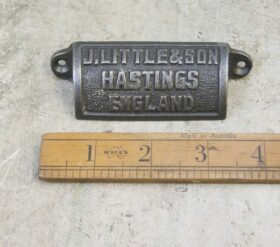 Cup Pull Handle J LITTLE & SON Antique Iron 98mm