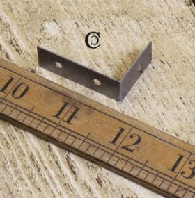 Corner Strap 90 Deg Angle Steel Antique Iron 0.3mm 25mm x 38mm