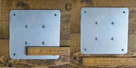 Table Corner Plate (11mm Hole) 75mm x 115mm ZP