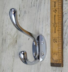 Hat & Coat Hook Chrome on Cast Iron 4 Holes (Southwest)