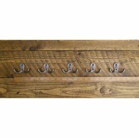 Robe Hook double Numbers 1 - 5 Antique Iron 70mm