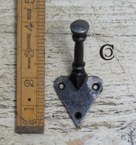 Coat Hook Arts & Crafts Single Plain Antique Iron 100mm
