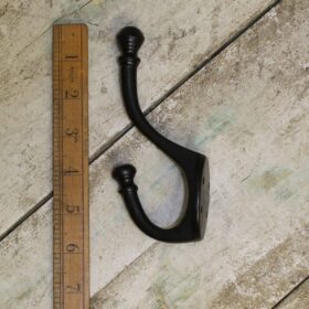 Hat & Coat Hook OLD ENGLISH Beehive Top Black 150mm