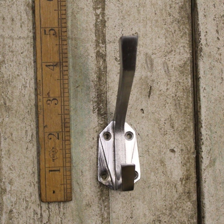 Hat and Coat Hook Art Deco style Chrome on Cast Iron 125mm