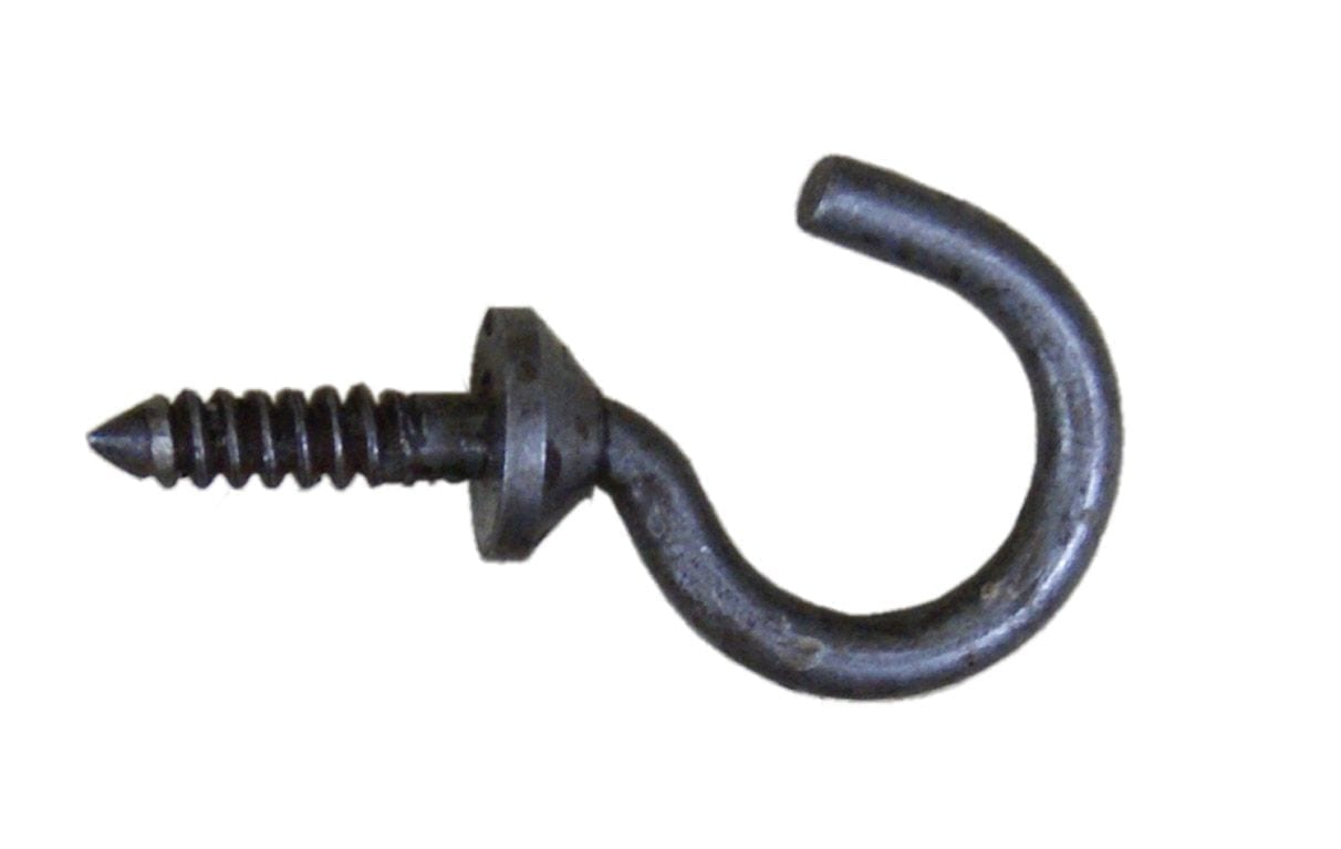 Cup Hook Traditional Small Shouldered Antique Iron 38mm F592