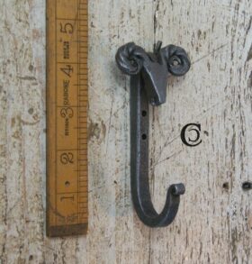 Sheep Head Scroll Hook Hand Forged Antique Iron 120mm