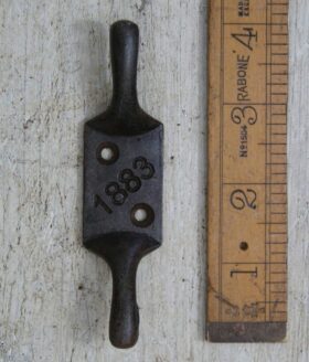Cleat Hook Double 1883 (for Airer) Cast Antique Iron 125mm