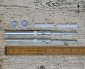 Concealed Shelf Support Screw-in 140mm Rod Masonry 12mm x 230mm