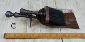 Brush & Dust Pan Set Cast Handle Antique Iron 300mm