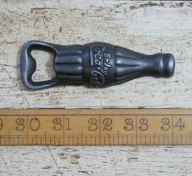Bottle Opener Hand Held COKE Bottle Shape Antique Iron 107mm