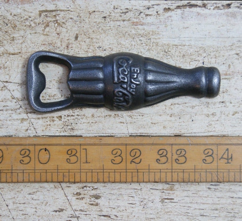 Bottle Opener Hand Held COKE Bottle Shape Antique Iron 107mm