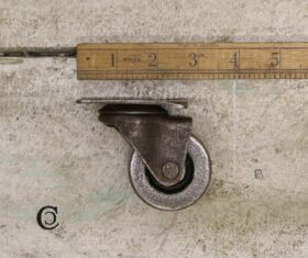 Castor SWIVEL Single Solid Wheel Cast Iron 50mm Diameter 75mm (H)