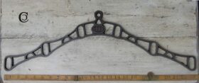 Clothes Airer Rack End 6 Hole 1883 Hanging Antique Iron 600mm