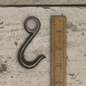 Hanging Rail Swivel Hook (fits Wardrobe Rail) Antique Iron 75mm 16mm Int Dia