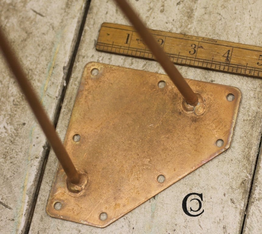 Hairpin Leg 2 Prong Antique Copper 350mm - Image 2