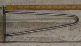 Hairpin Leg 2 Prong Antique Iron 300mm