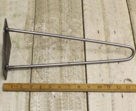 Hairpin Leg 2 Prong Antique Iron 350mm
