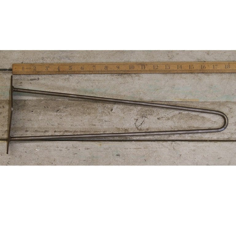 Hairpin Leg 2 Prong Antique Iron 450mm
