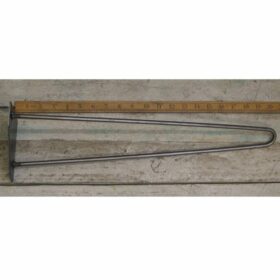 Hairpin Leg 2 Prong Antique Iron 500mm