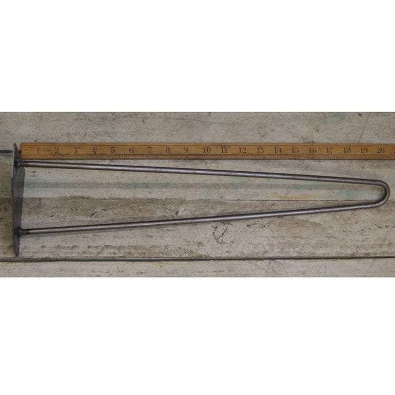 Hairpin Leg 2 Prong Antique Iron 500mm