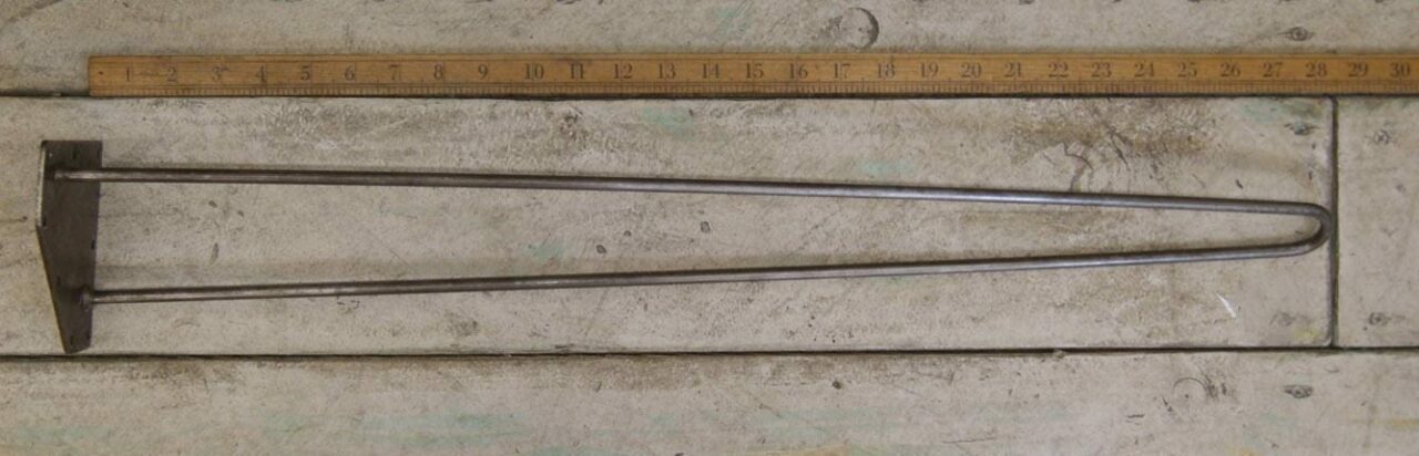 Hairpin Leg 2 Prong Antique Iron 760mm
