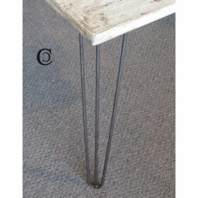 Hairpin Leg 3 Prong Antique Iron 8mm Diameter Rod 400mm