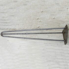 Hairpin Leg 3 Prong Antique Iron 8mm Diameter Rod 500mm